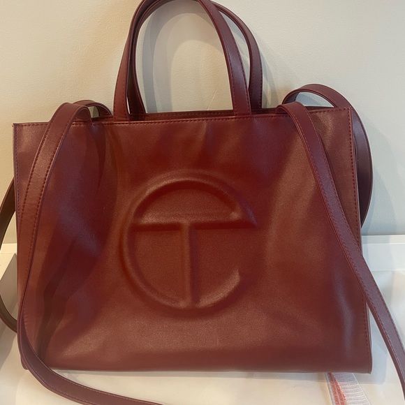 Telfar Handbags - Medium Oxblood Telfar Shopping Bag